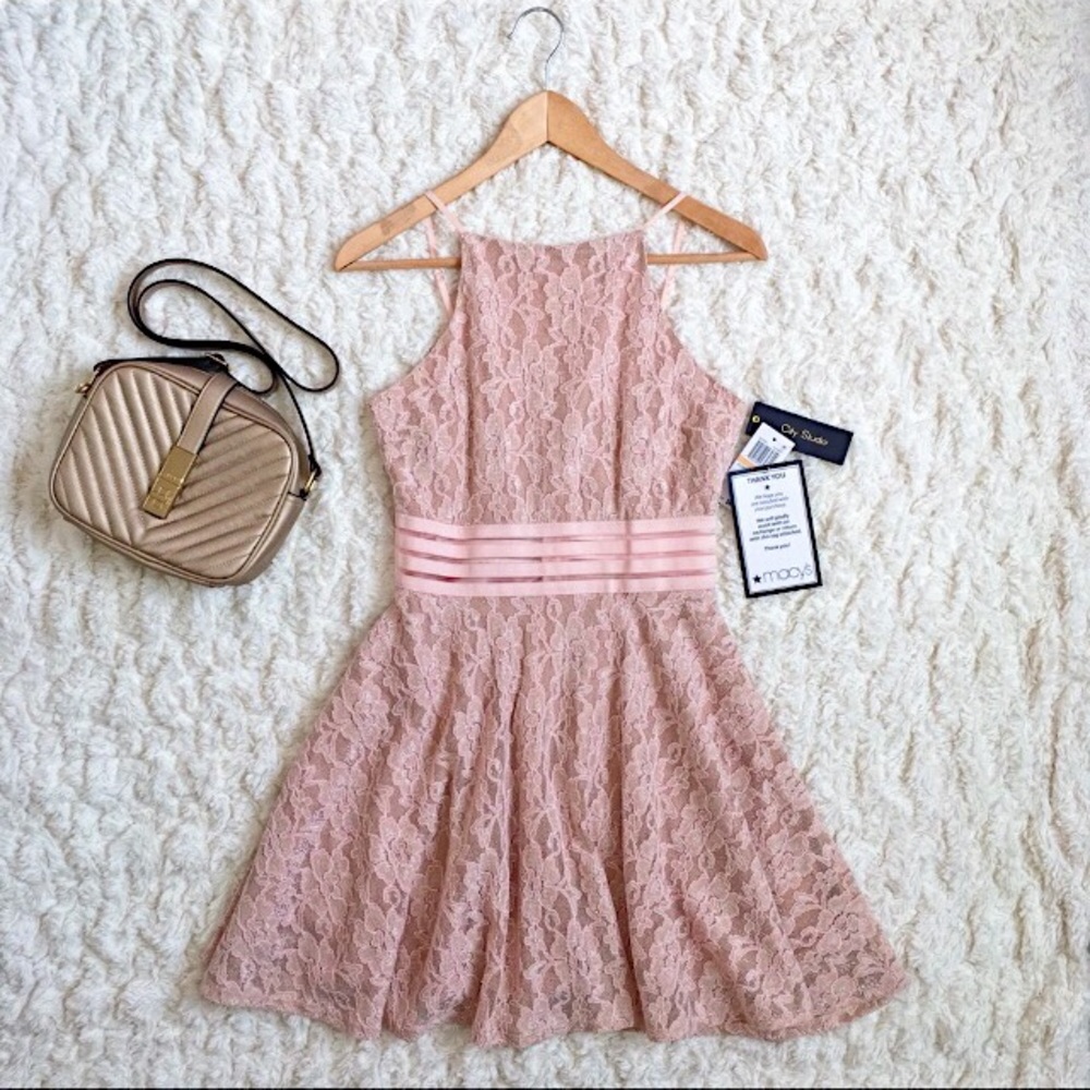 (NWT) City Studio Core Social Baby Pink Dress